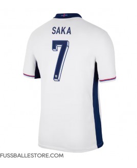 Günstige England Bukayo Saka #7 Heimtrikot EM 2024 Kurzarm